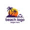 Beach logo design vector