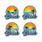 Beach Logo Design Vector Illustration