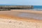 Beach with low tide at Northsea near St Andrews, Scotland