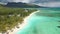 Beach with luxury hotel, white sand and turquoise water of the Indian ocean, Mauritius, Africa