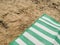 Beach mat on wet sand