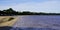 Beach Maubuisson Carcans village french big lake in web banner header template