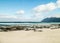 Beach and mountains - beautiful coast in Caleta de Famara, Lanzarote Canary Islands