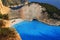 Beach Navagio in Zakynthos