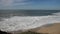 The beach of Nazare in Portugal