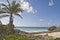 Beach near Mayan ruin in Tulum