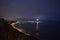 Beach in the night from Barranco, Lima-Peru