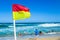 Beach Ocean Lifeguard Flags People