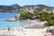 Beach in Paguera aerial view