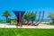 Beach and Palms on Riviera seafront of San Benedetto del Tronto Marche Italy