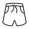 Beach pant fun shorts single icon with outline style