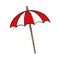 Beach parasol icon