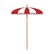 Beach parasol icon, flat design