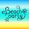 Beach party lettering .