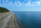 Beach with pebbles on the Black sea. Beautiful beaches pebbles near the Black Sea in Abkhazia