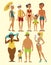 Beach people characters
