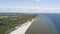 Beach, photo taken from the air, nearby Rockanje in The Netherlands