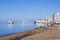 Beach and pier in Durres, Albania