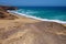 Beach Playa de La Pared on Fuerteventura, Spain.