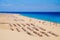 Beach Playa de Morro Jable on Fuerteventura, Spain.