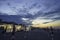 Beach of Porto San Giorgio, Marche, at evening