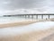 Beach promenade Binz, Germany. View pier from the beach