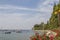 Beach promenade near lake Garda