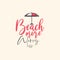 Beach quote lettering typography