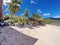 Beach at a resort in Fiji