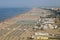 Beach Rimini Italy aerial view