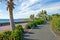 Beach road along ocean