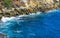 Beach sand blue turquoise water waves panorama Carrizalillo Puerto Escondido