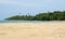 Beach sand and Caribbean tropical shore Costa Rica