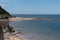 Beach sand and rocks of the island of Noirmoutier in Ile in Pays de la Loire, France