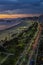 Beach on Santos City at sunset