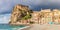 Beach of Scilla with Castello Ruffo, Calabria, Italy