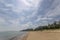 Beach and sea in haikou, hainan, china