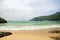 Beach and the sea on the horizon