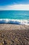 Beach and sea in Nice, Cote d\\\'Azur, French Riviera, France