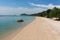 Beach and sea and sand with blue sky