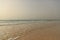 Beach and sea at sunset, calm serene scene