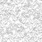 Beach seamless pattern in black and white