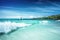 Beach at Seychelles, Praslin, Anse Lazio