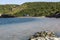 Beach and shallow sea at Runswick Bay, N Yorks, England