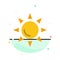 Beach, Shinning, Sun Abstract Flat Color Icon Template