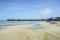 Beach and ships pier Thailand