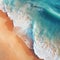 Beach shot drone turquoise water aerial shot wave