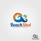 Beach Shot logo Template