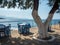 A beach side taverna tavern in rythemno crete