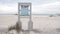 Beach sign with animal and birds near the Pensacola Beach, Florida.